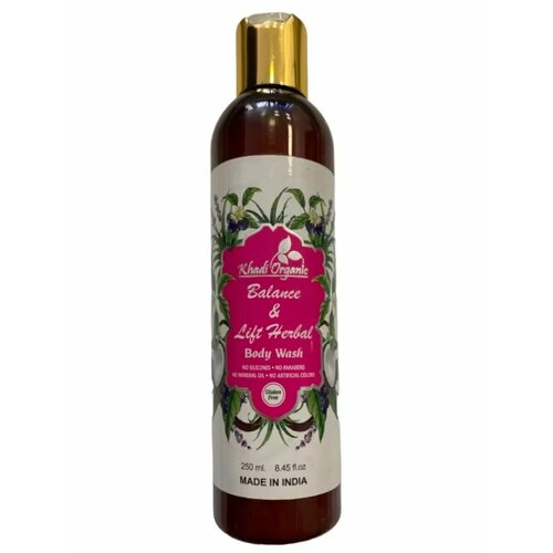 BALANCE & LIFT HERBAL, Body Wash, Khadi Organic (балансирующий И подтягивающий гель для душа без СЛС И парабенов, Кхади Органик), 250 мл.