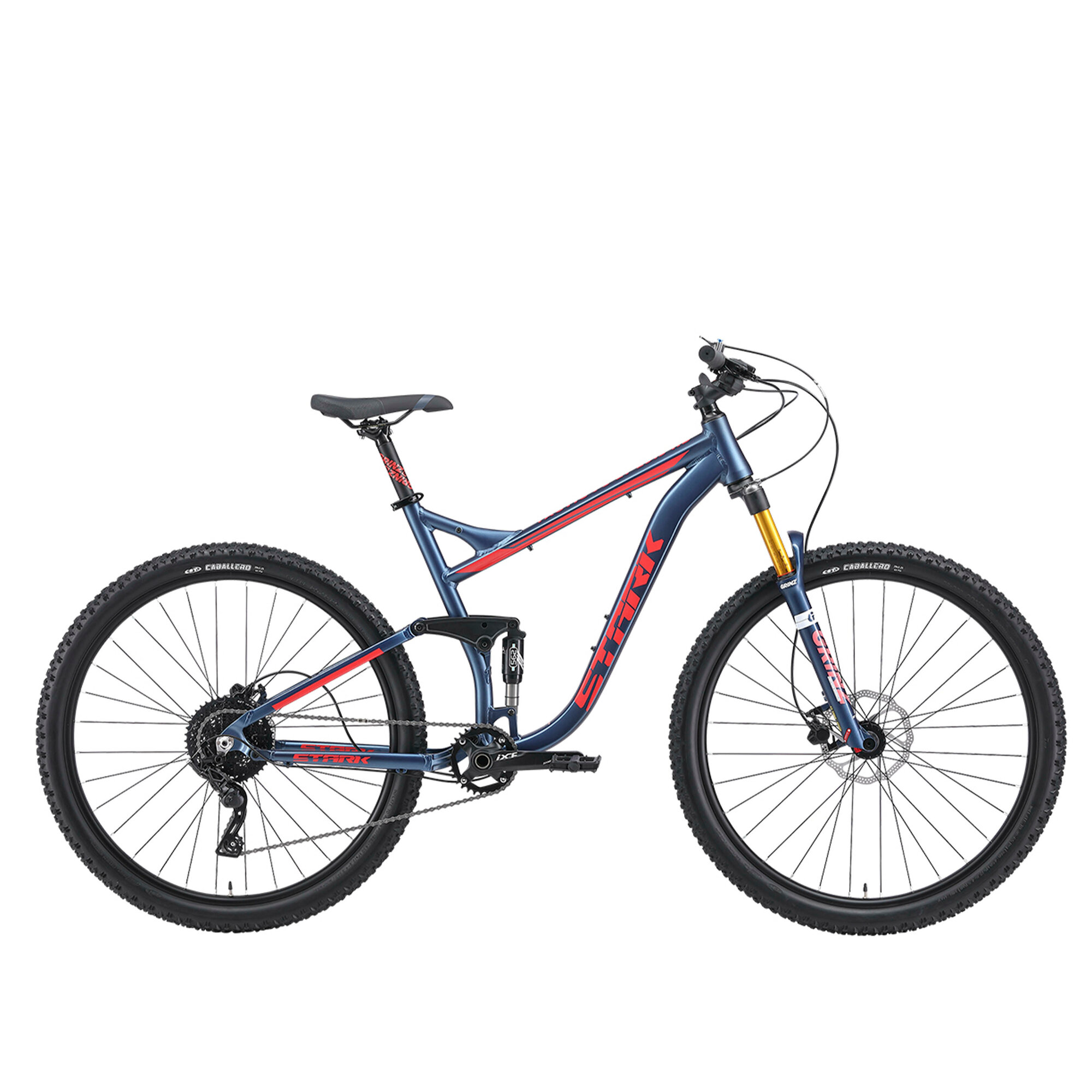 Велосипед Stark Tactic FS LT 29.5 HD 2024 Темно-Синий Матовый/Красный (дюйм:20)