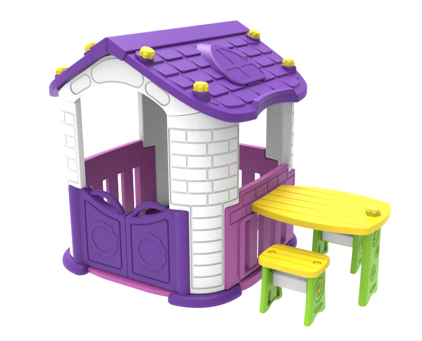Детский игровой комплекс "Домик содовый" + столик и 2 стульчика
