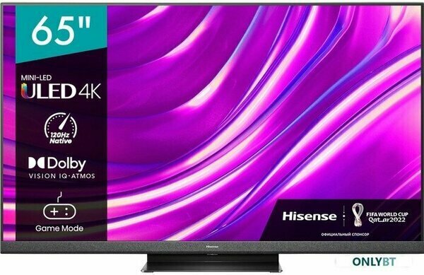 65" Телевизор Hisense 65U8HQ 2022, темно-серый