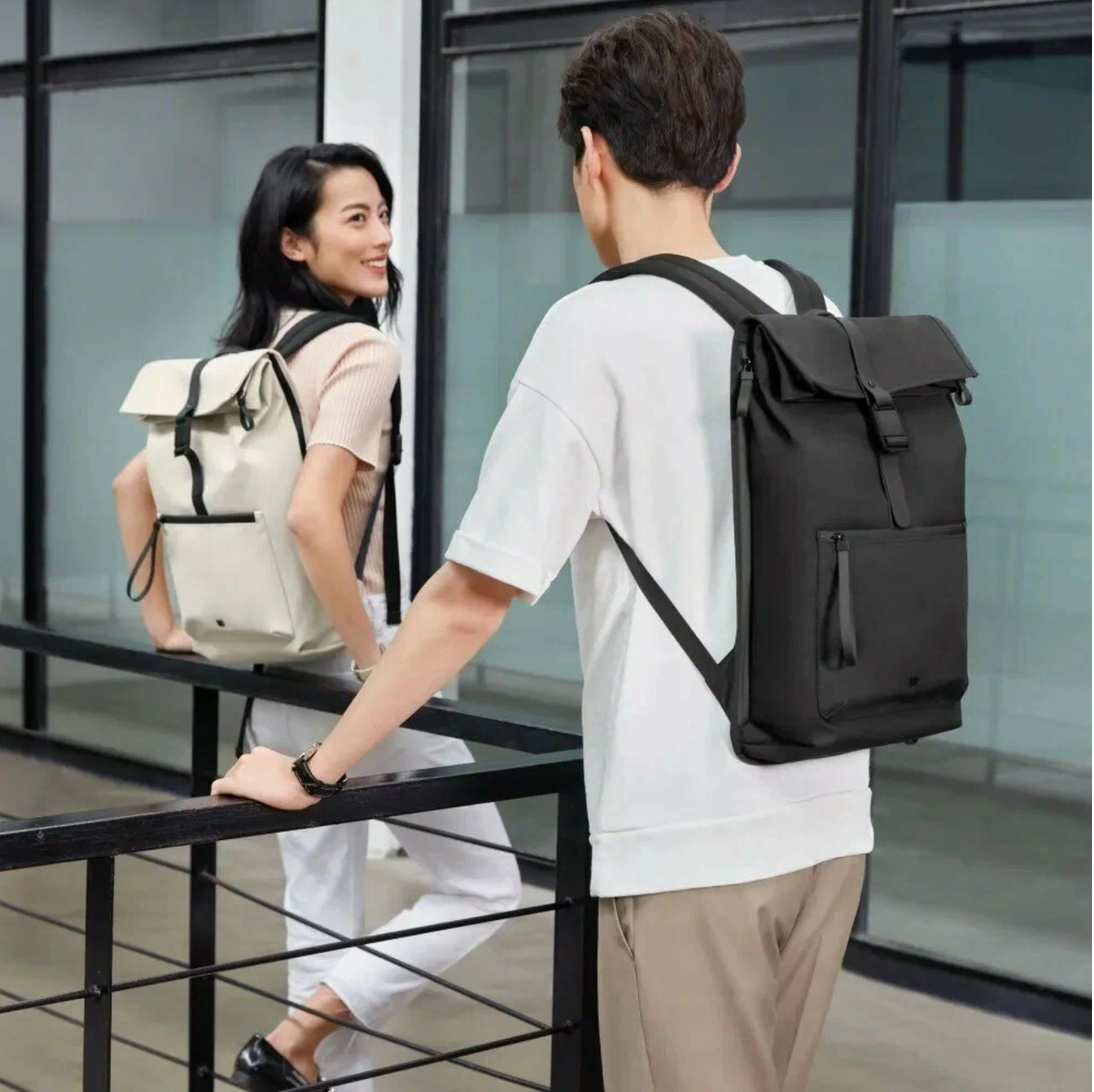 Рюкзак NINETYGO Urban daily plus backpack черный - фото №10