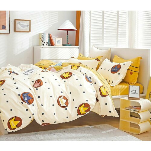 Комплект постельного белья евро сатин твил 100 хлопок 4 наволочки 6990₽