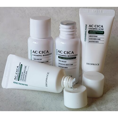 Deoproce тревел-набор для чувствительной кожи с центеллой AС Cica Calming Boosting Trial Kit Оригинал.