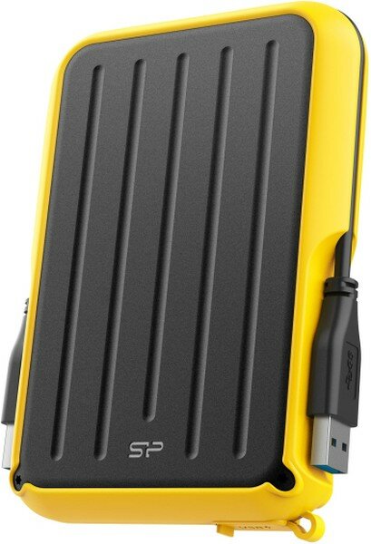 SP020TBPHD66SS3Y, Портативный HDD Silicon Power Armor A66 2 TB USB 3.2, желтый, черный