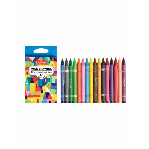 Мелки восковые 16 цветов Hatber Deep Городок 280₽
