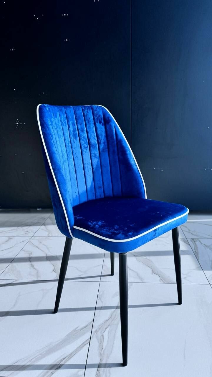 фото Стул Alicante (Аликанте), ткань Джесс 33 с чёрным кантом, опоры Мк2 конус, поворотный механизм, интерьерный, для кухни, для зала, ткань премиум