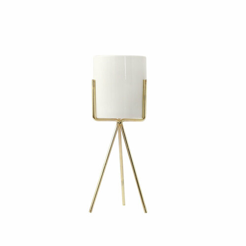 Керамическое кашпо с подставкой для суккулента LY141 Gold 570₽