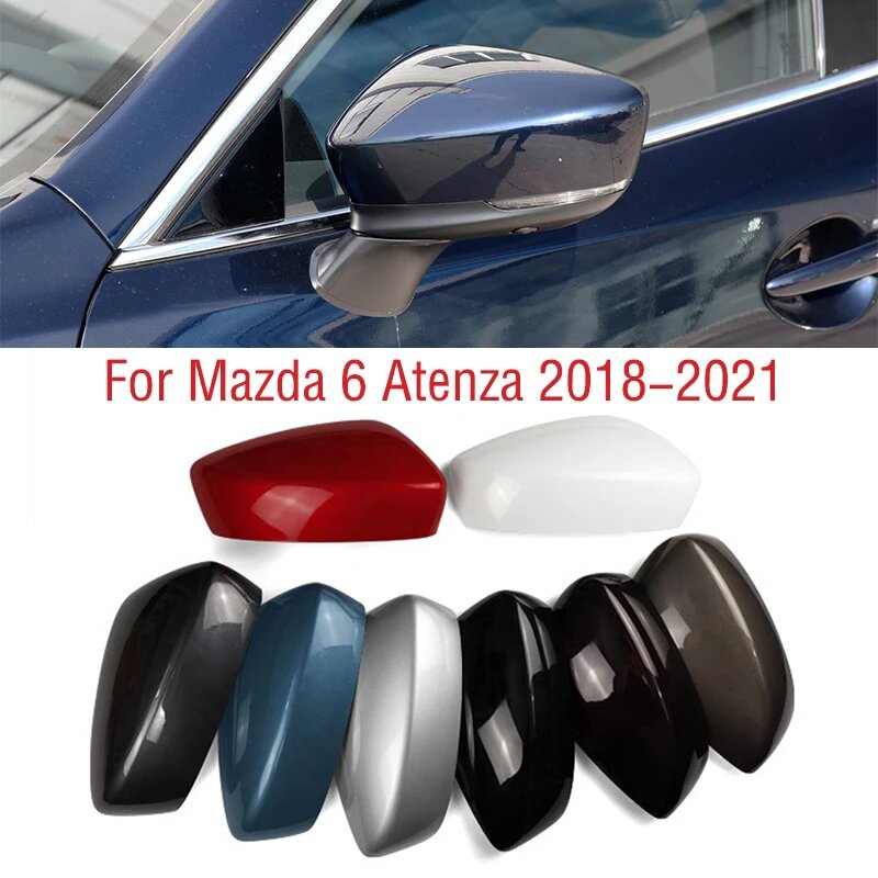 Крышка для автомобильного зеркала заднего вида для Mazda 6 Atenza 2018 2019 2020, brown right