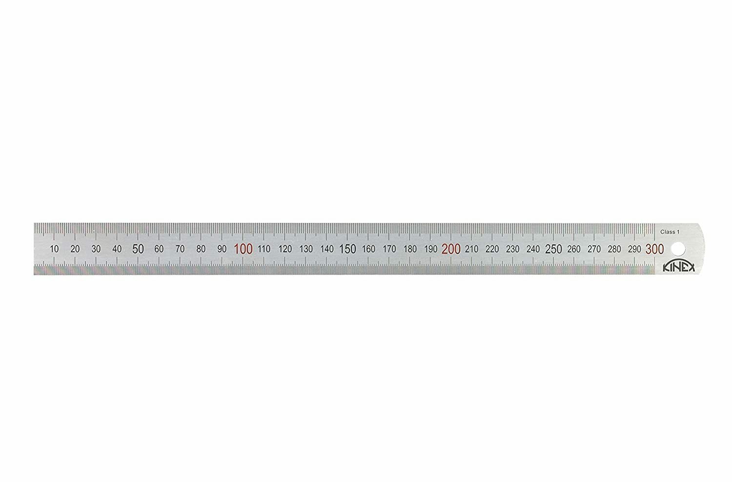 Стальная линейка 300х25х1 мм, цветная шкала 0,5 мм Kinex 1022-02-030