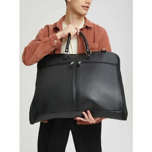 Портплед HT Leather 25 л 8х46х60 см ручная кладь черная 15305₽