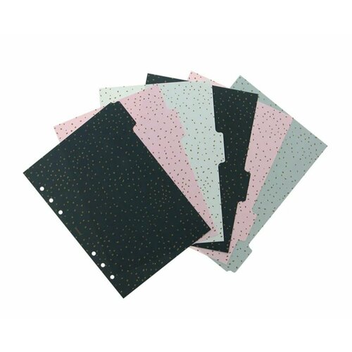 Разделители листов FILOFAX Confetti для органайзеров и блокнотов тетрадей А5 на кольцах 6 шт