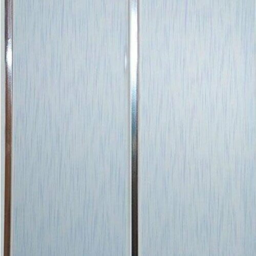 Панель ПВХ 2-х секционная СераяХром полоса 20002008мм 9шт 1980₽