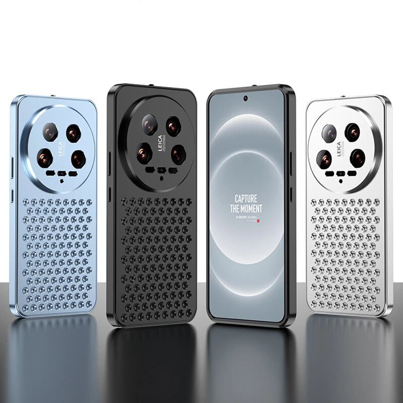 Для Xiaomi 14 Ultra чехол из алюминиевого сплава с охлаждением и защитой от царапин, металлический чехол для Xiaomi Mi 14 Ultra, Blue, For Xiaomi 14 Ultra — фото 1