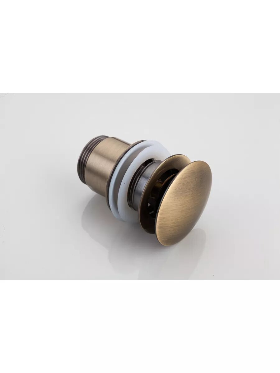 Донный клапан для раковины Frap F60-4, латунь, прямоугольный, бронзовый — фото 1