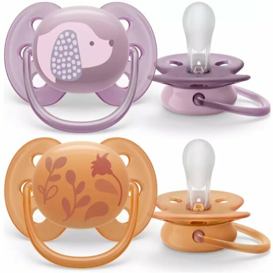 Пустышка Philips Avent SCF091/18 ultra soft 6-18 мес 2 шт с футляром