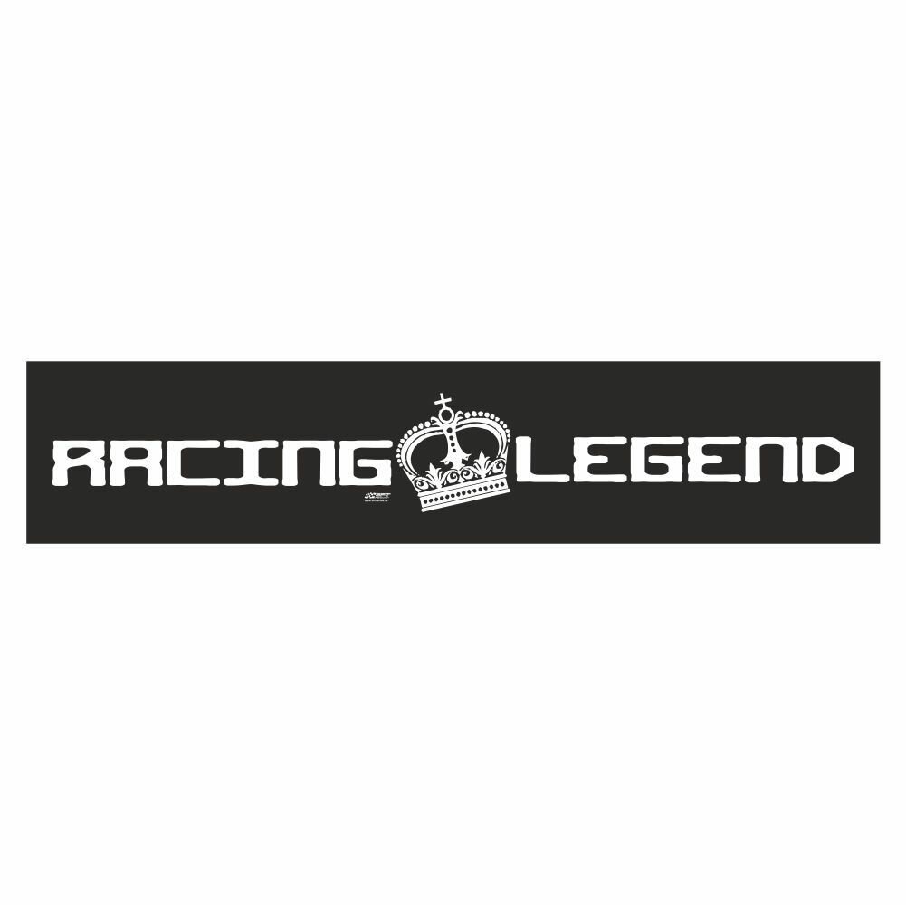 Полоса на лобовое стекло 1600х170мм  RACING LEGEND   черная  Арт рэйсинг