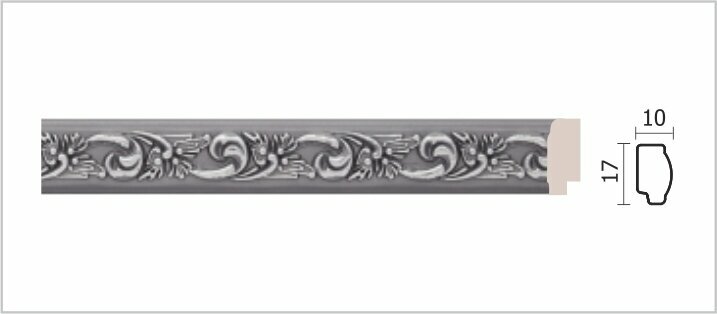Молдинг Dekor-Dizayn 158-42S Хай Тек Д2400хВ17хТ10 / Декор Дизайн.