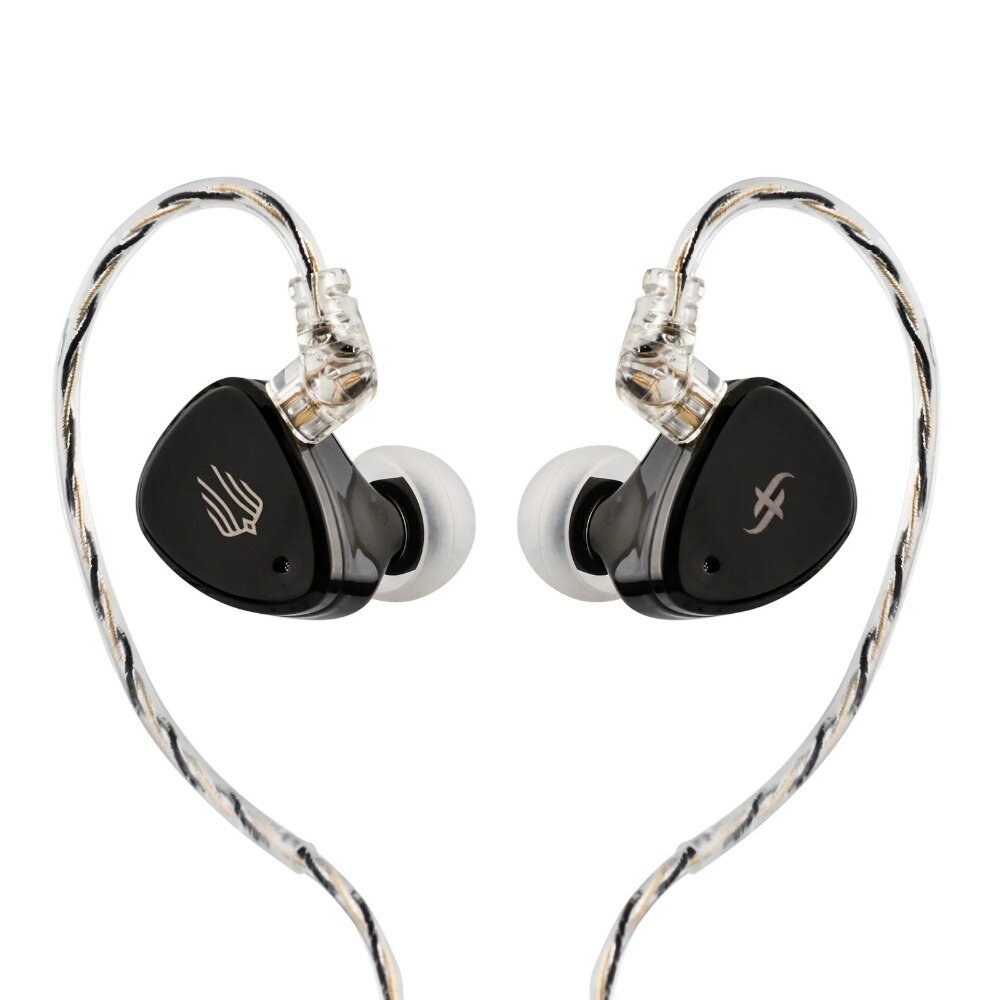 SIMGOT EM6L 1DD + 4BA Гибридная гарнитура HiFi IEM с динамическим монитором-вкладышем со съемным серебристым кабелем OFC