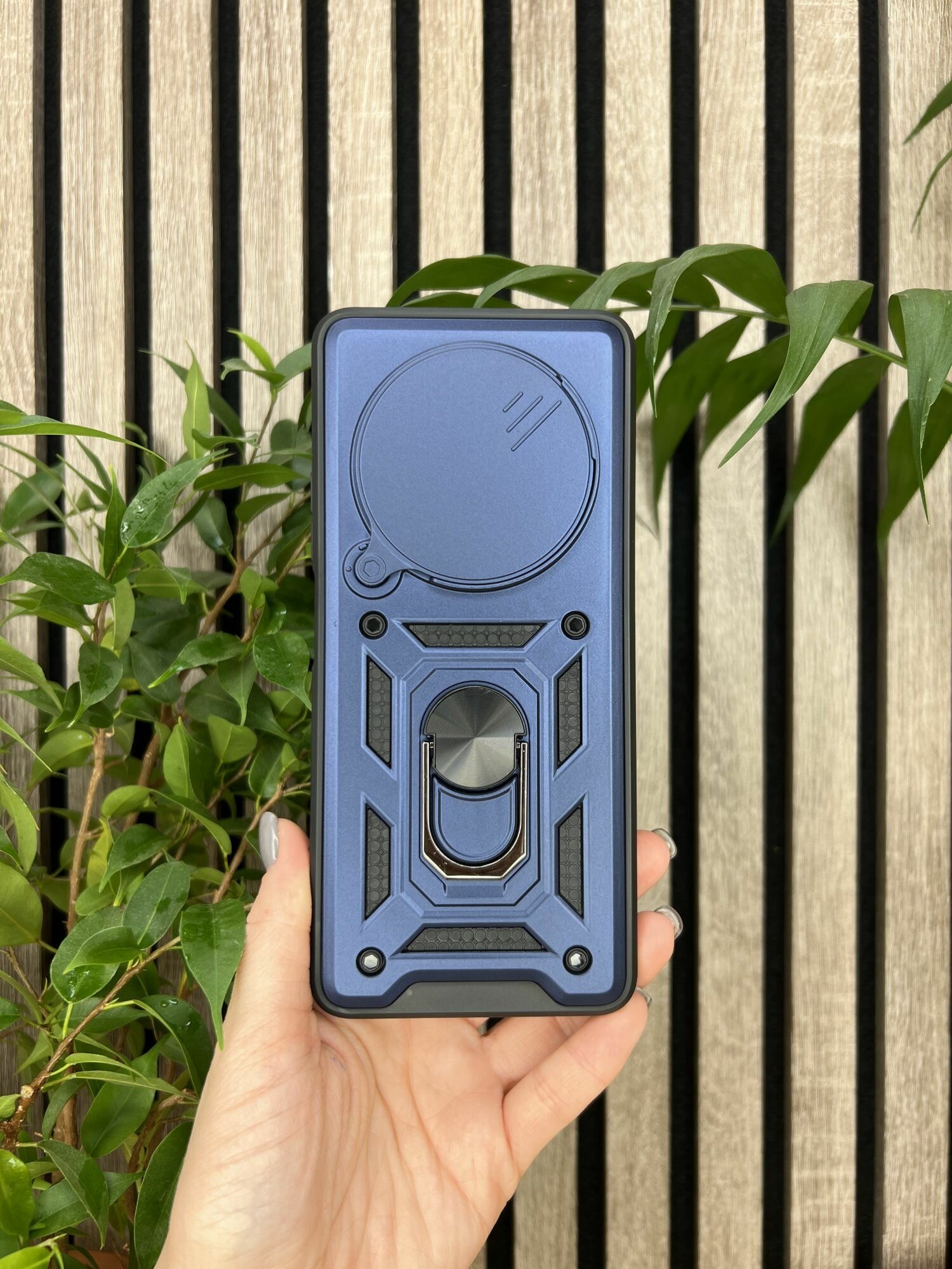 Чехол противоударный armors для Xiaomi Redmi 14C и Poco C75 / Редми 14С и Поко С75 с защитой камеры (Темно-синий) — фото 1