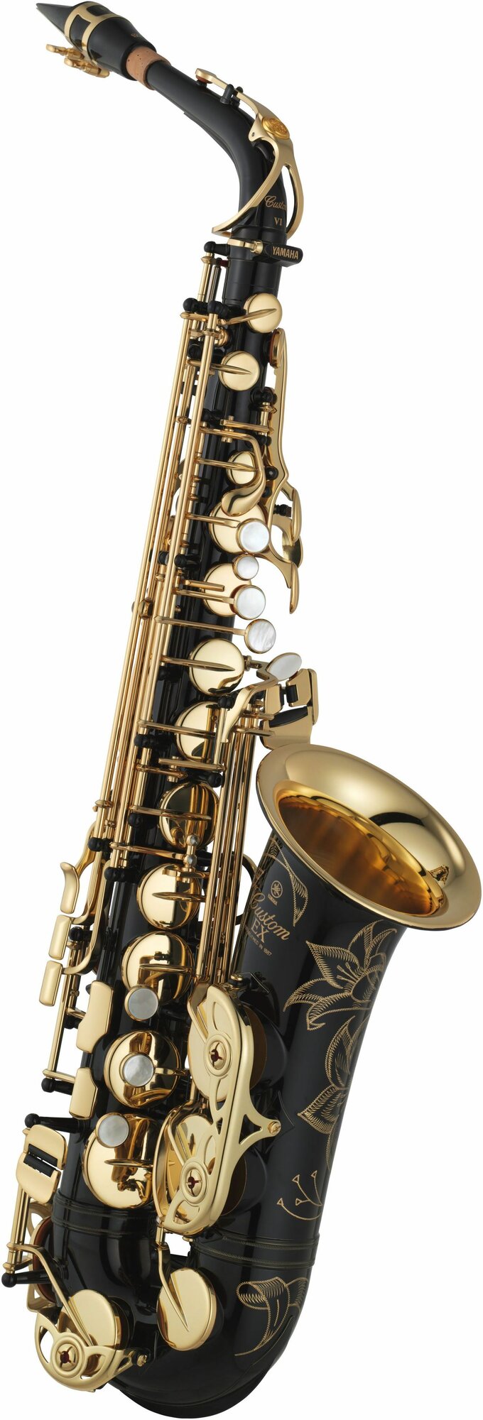 Саксофон Yamaha Custom EX YAS-875EXB-X, альт, Eb, золотистый, чёрный, серебристый