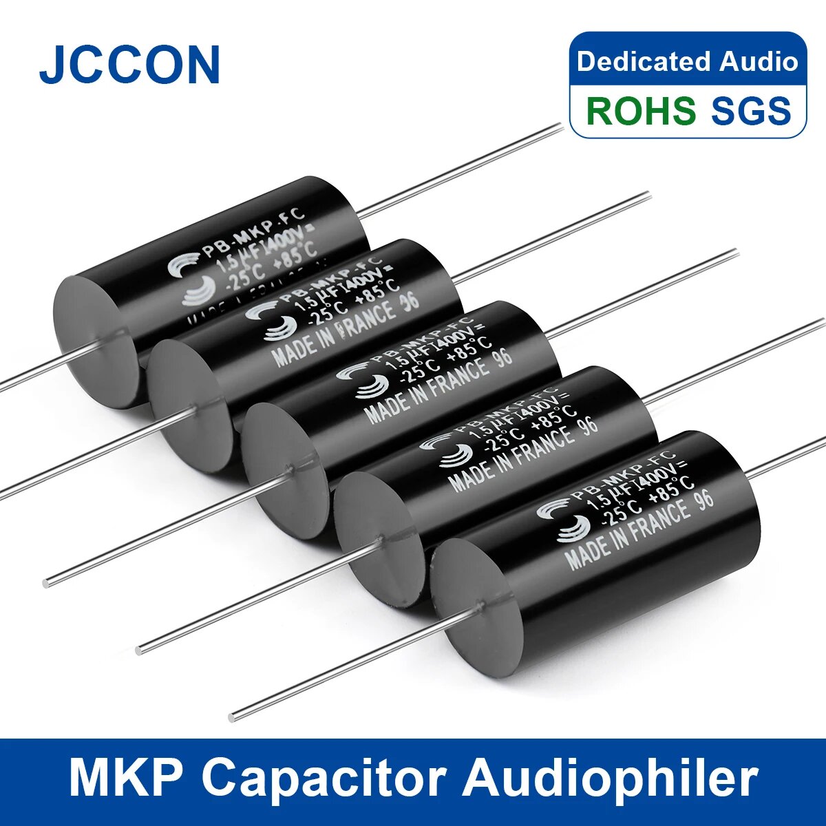 Конденсатор металлопленочный JCCON, емкость в ассортименте, 2 шт