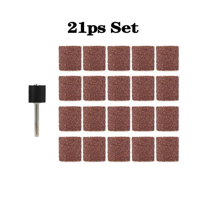 Набор шлифовальных барабанов Dremel 1/2", 12.7 мм, 21 шт, 21pcs 120grit