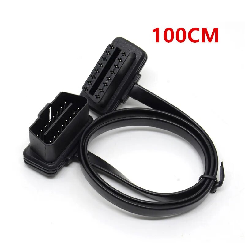 Кабель-удлинитель OBD II диагностический 16-контактный, 30/60/100 см, 100CM