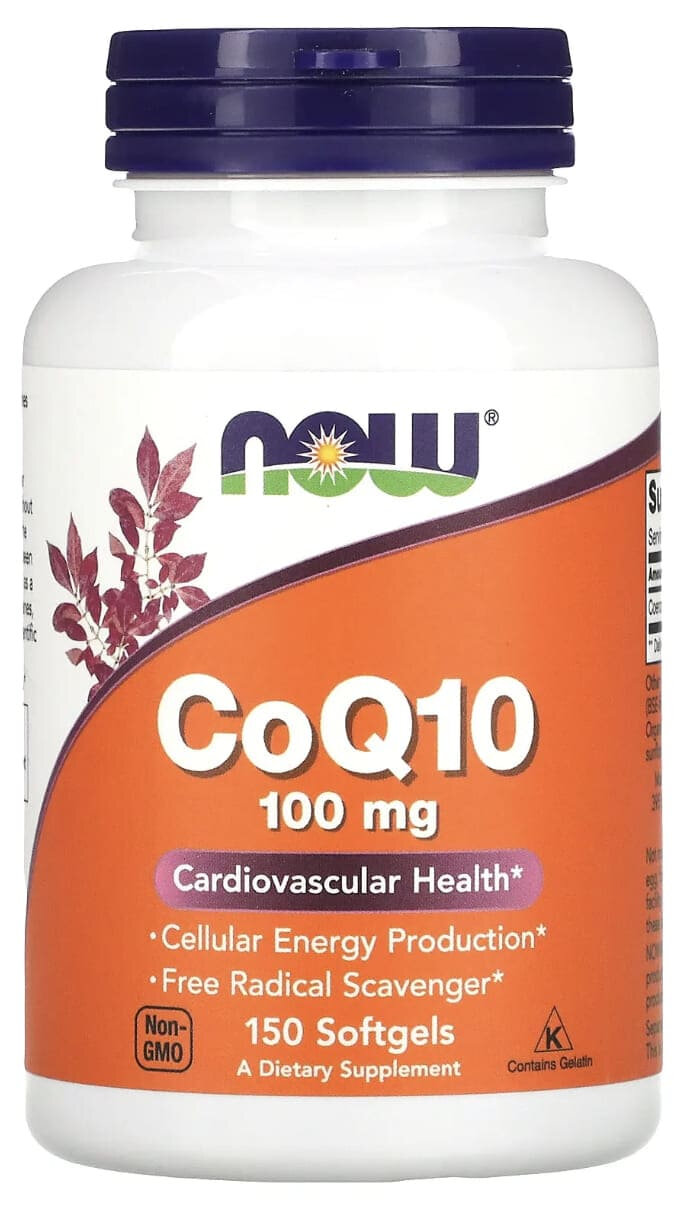 NOW Foods CoQ10, Коэнзим Q10 100 мг 150 гел. капсул