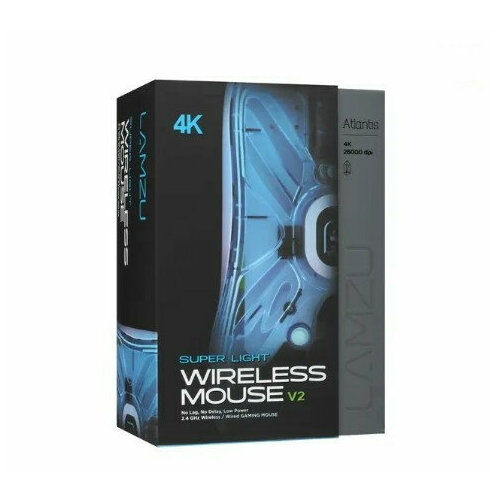 Мышь беспроводнаяпроводная LAMZU Atlantis V2 Nordic MCU 4К черный 11879₽