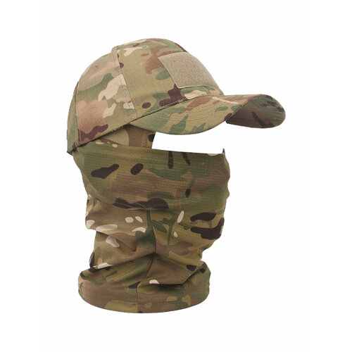 Комплект бейсболка мужская + балаклава тактическая летняя мультикам