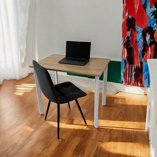 Изображение товара Игровой компьютерный стол/ 100*60 см, цвет столешницы Дуб Сонома, Ножки белые