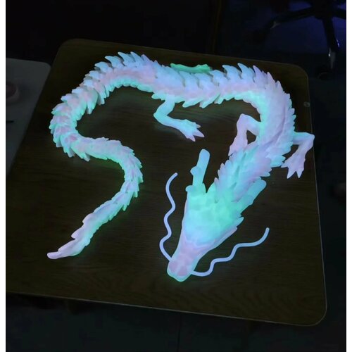 Светящийся 3D-принтер дракон MOONBIFFY, Светло-желтый, 30cm