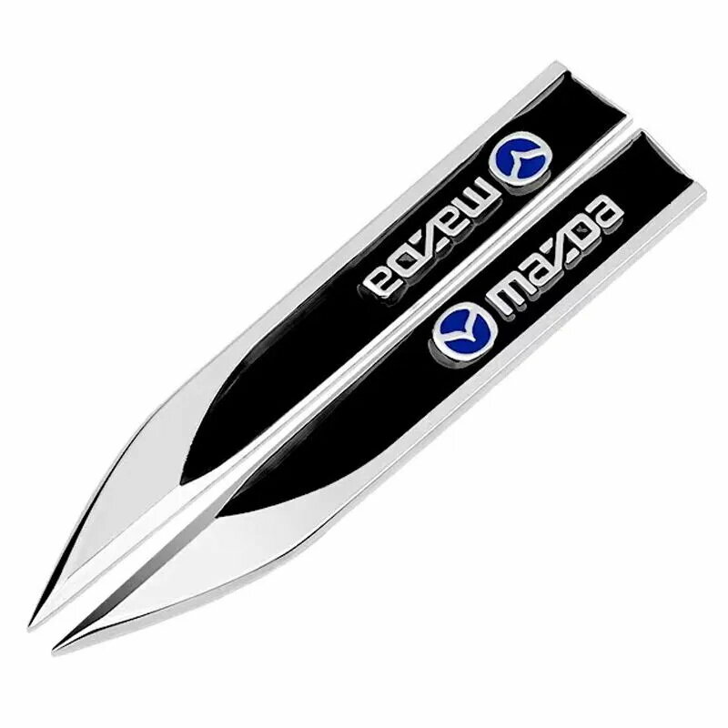 Наклейка MAZDA 3D, металлический 14,8 х 1,8 см, 2 шт
