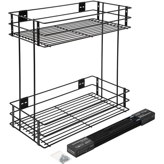 Бутылочница Lemax Prof 300 мм  с боковым креплением и доводчиком  черный  VK 02 300BL 