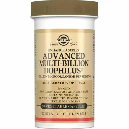 БАД Solgar Капсулы "Мультидофилус плюс", 60 шт. Advanced Multi-Billion Dophilus — фото 1
