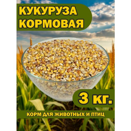 Кукуруза кормовая 3 кг. для животных и птиц