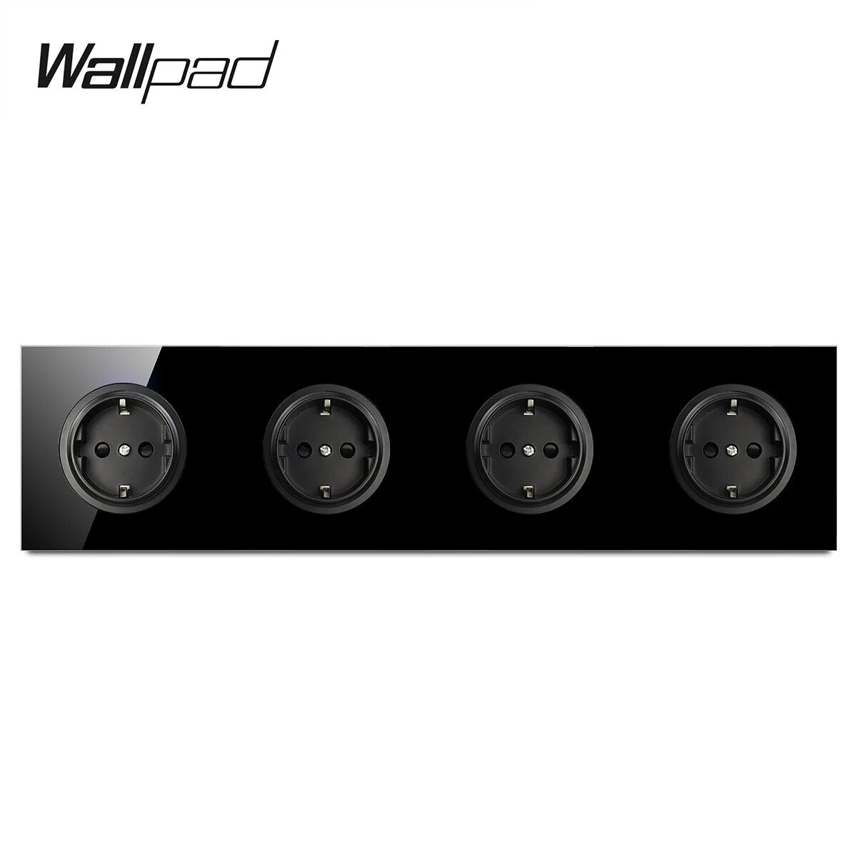 Настенная панель черная французская настенная розетка европейского стандарта электрическая розетка рамка из закаленного стекла 1-5 стоек круглая форма квадратная коробка 86x86 мм требуется