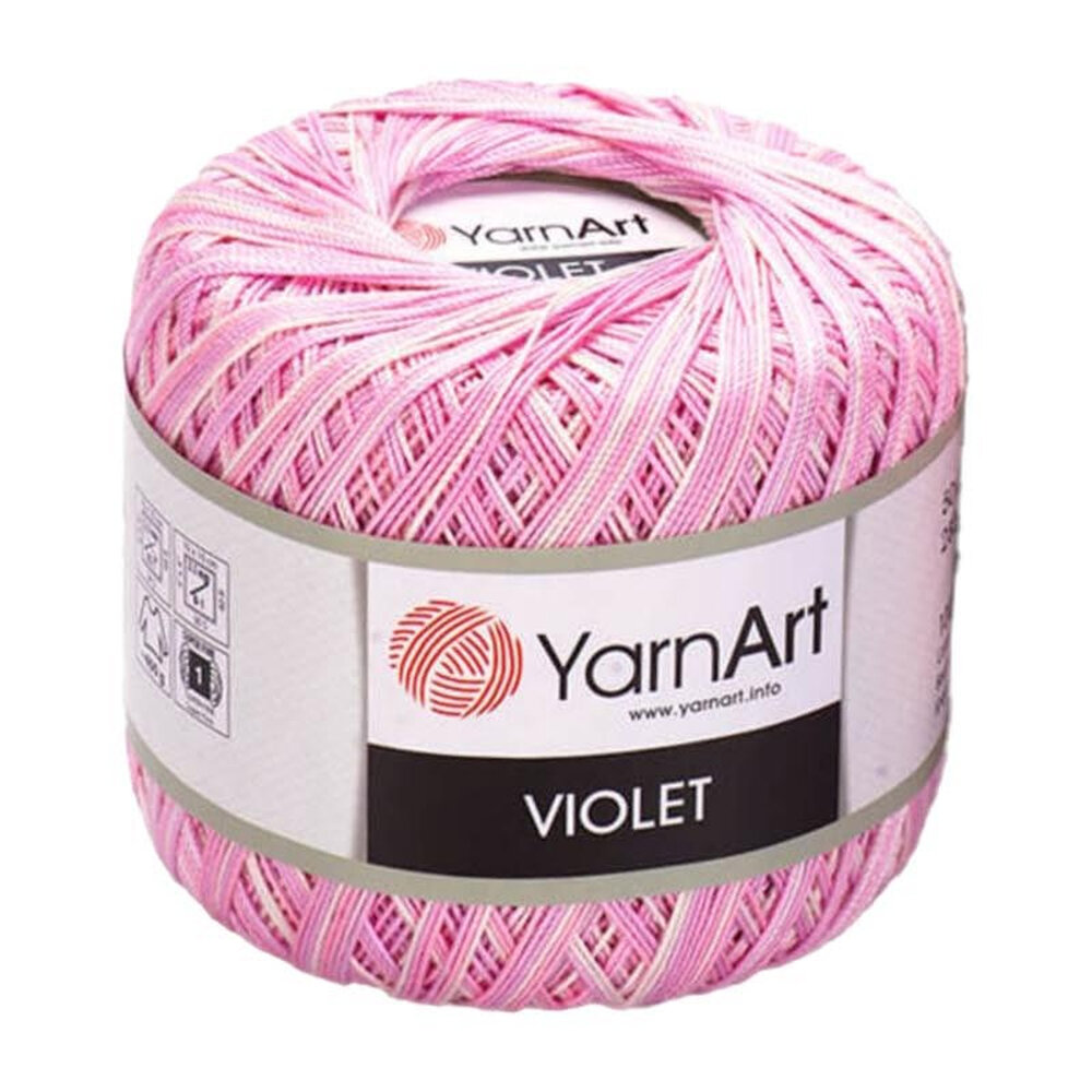 Пряжа для вязания YarnArt Violet melange 3051 розовый 1 моток 50 гр/282 м 100% мерсеризованный хлопок