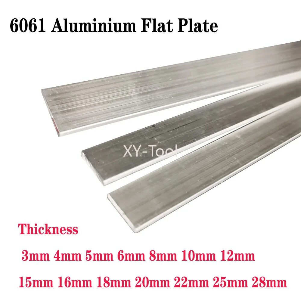 Алюминиевая плоская пластина ANBYSFXLTP 6061 3/4/5/6/8/10/15/20/25 мм 6x20x495mm 1pc