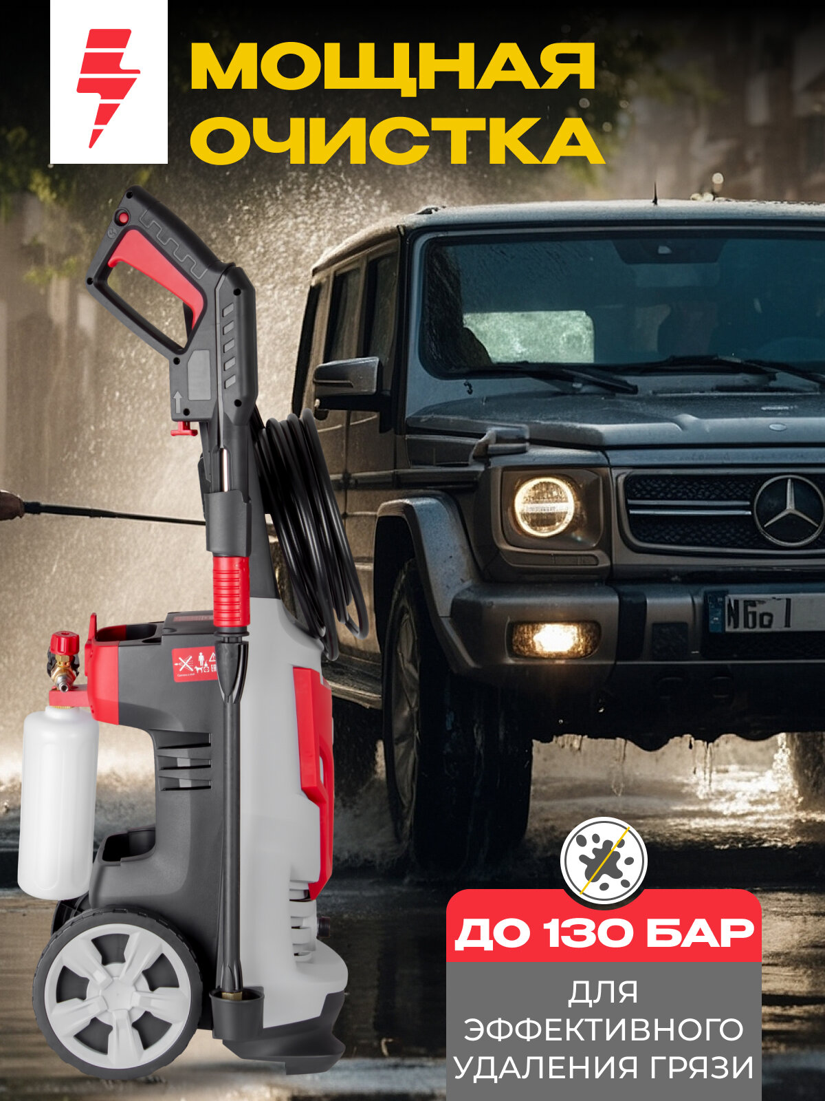 Обзор: Мойка высокого давления Ресанта МР-200П, 2500 Вт, 200 бар, 420 л/ч