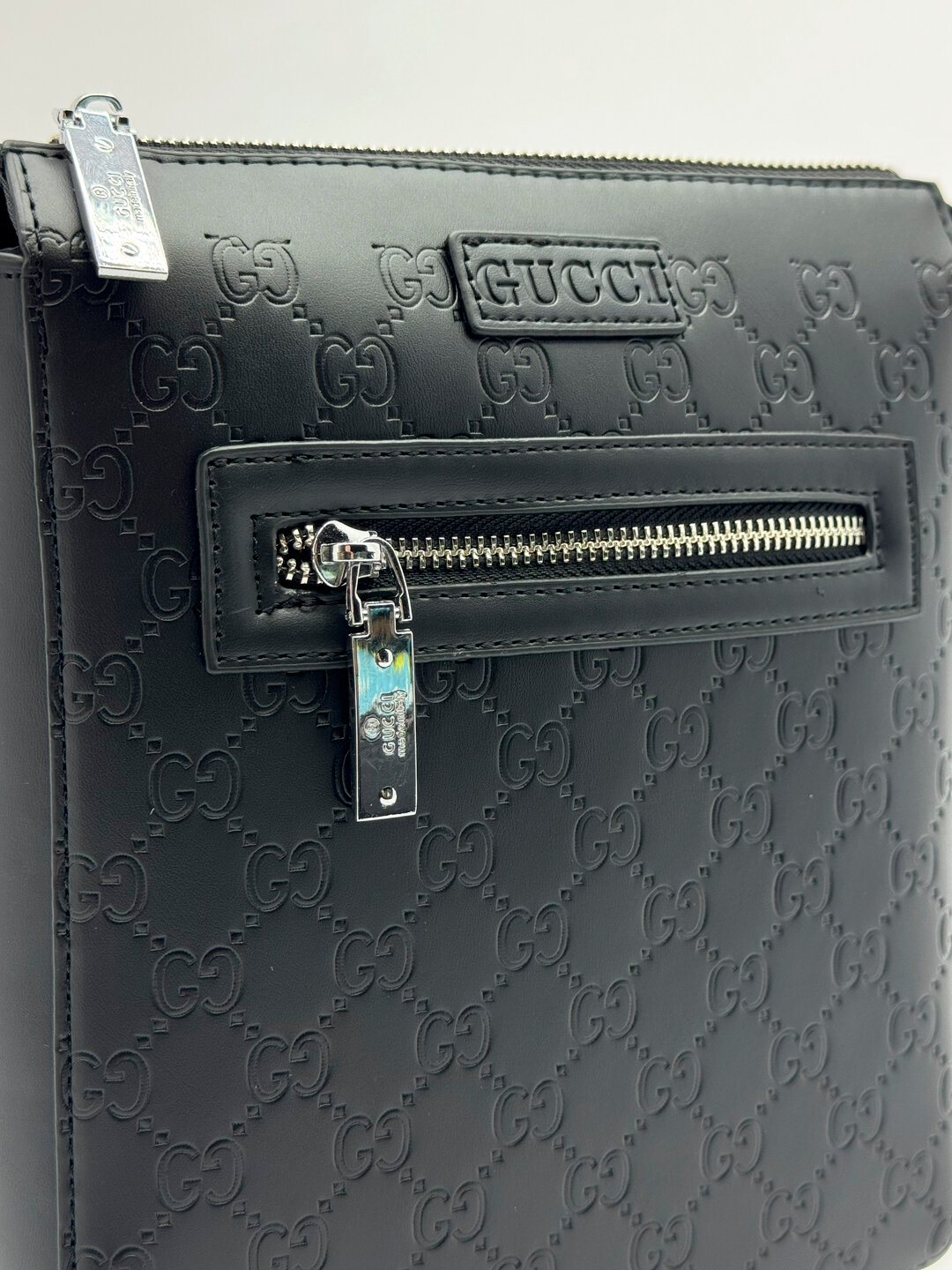 Сумка барсетка , фактура матовая, черный — фото 1