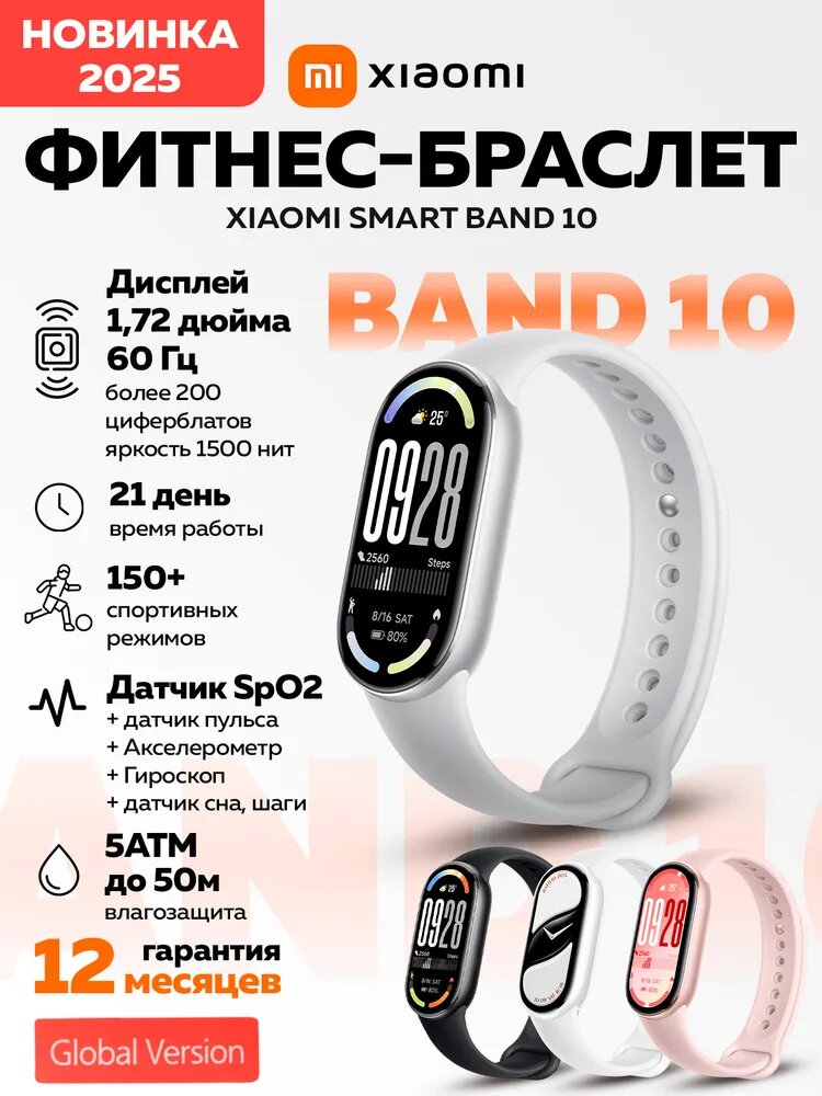 Xiaomi Mi Band 9 глобальная версия, 1.62" AMOLED, модернизированный, алюминиевый корпус — фото 1