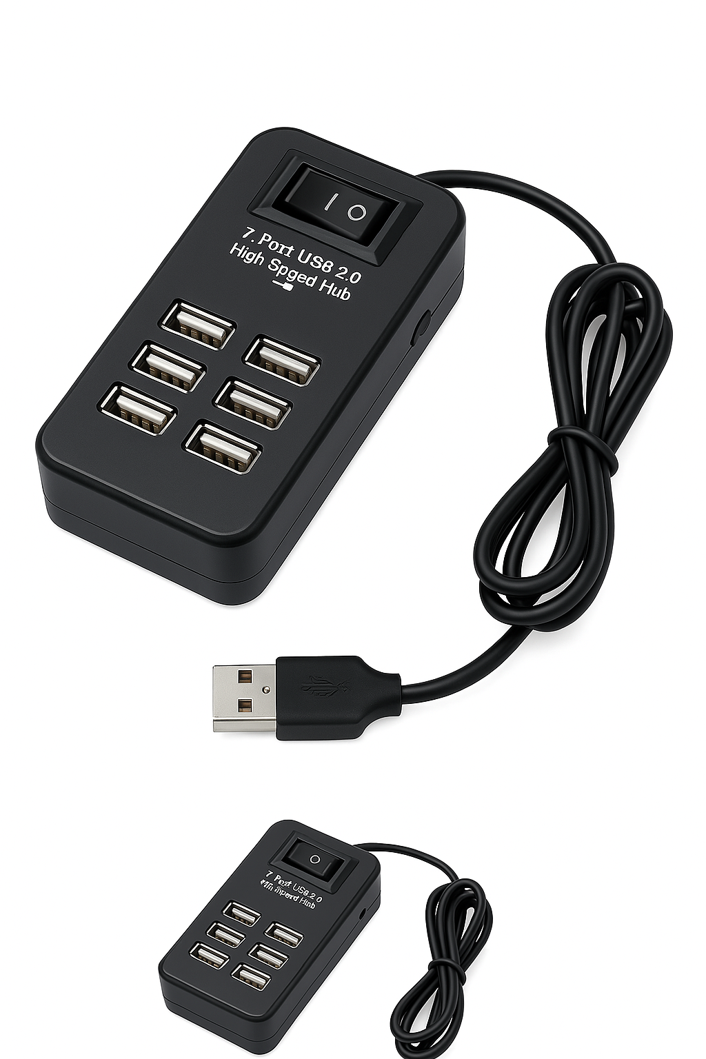 USB-хаб GREEN LION 1602, 7 портов, 7 в 1, питание через USB, LED-индикаторы