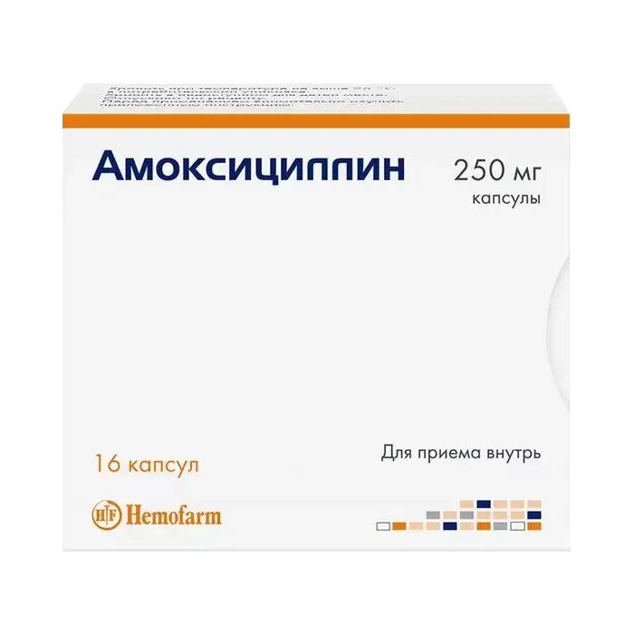 Амоксициллин капсулы 250 мг 16 шт