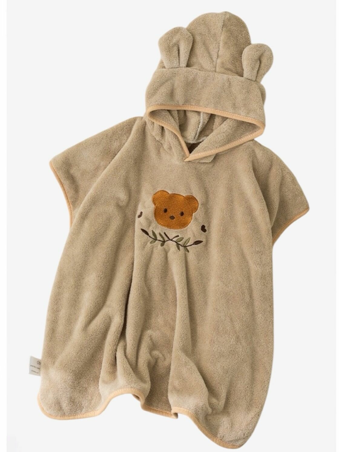 Детский халат из кораллового флиса，Пляжное полотенце Baby Bath PonchoПолотенце детское; Полотенце детское с капюшоном ;