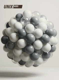 Изображение товара Шарики для сухого бассейна UNIX Kids диаметр 7 см, мячики пластиковые детские, для манежей, 150 шт, 4 цвета