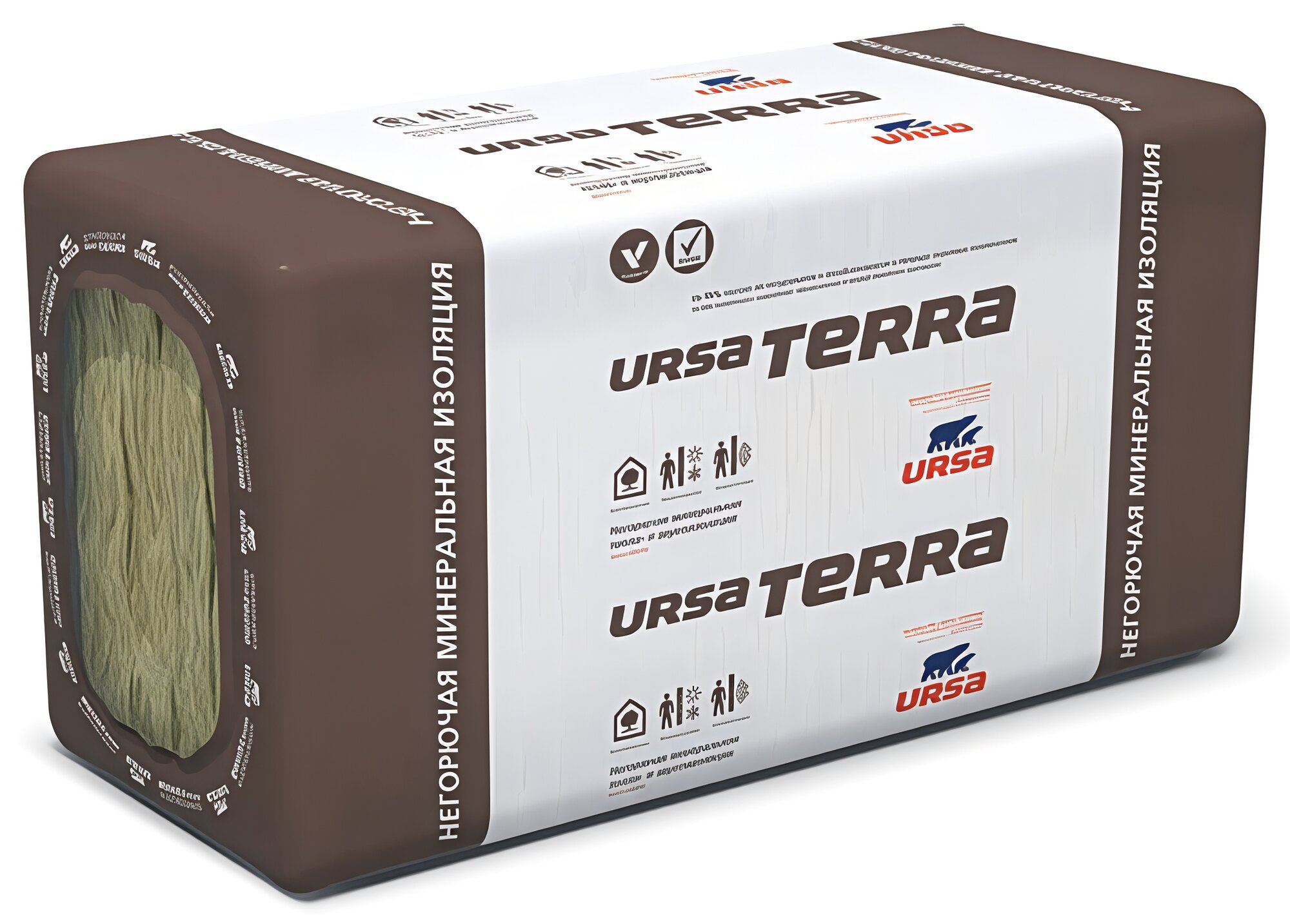 Урса Терра 34PN PRO утеплитель 1000х610х50мм (10шт=61м2=03м3)