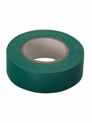 Изолента ПВХ 15 мм х 10 м зеленая Сибртех 88791