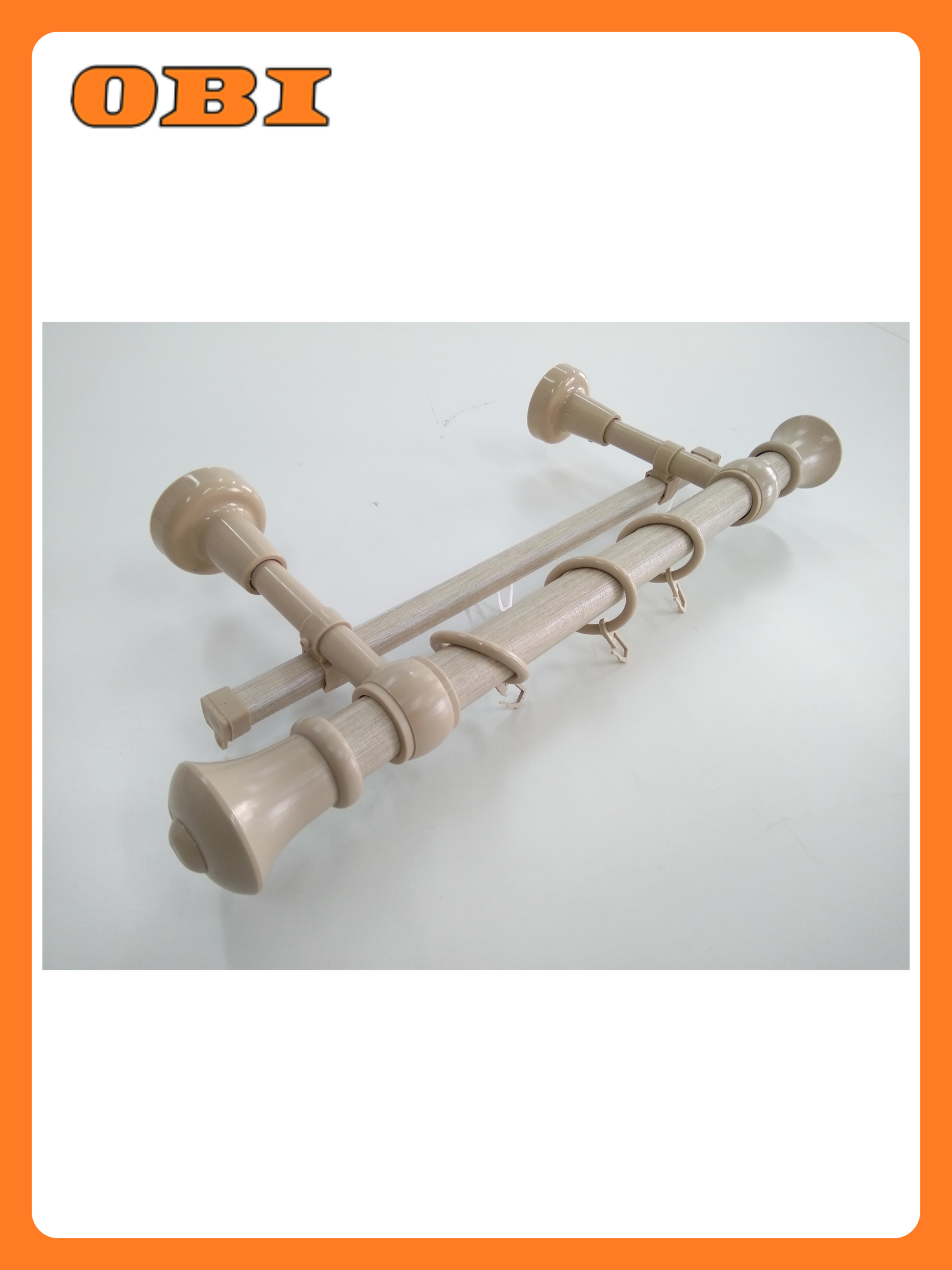 Карниз для штор Русские карнизы настенный двухрядный слоновая кость 240 см