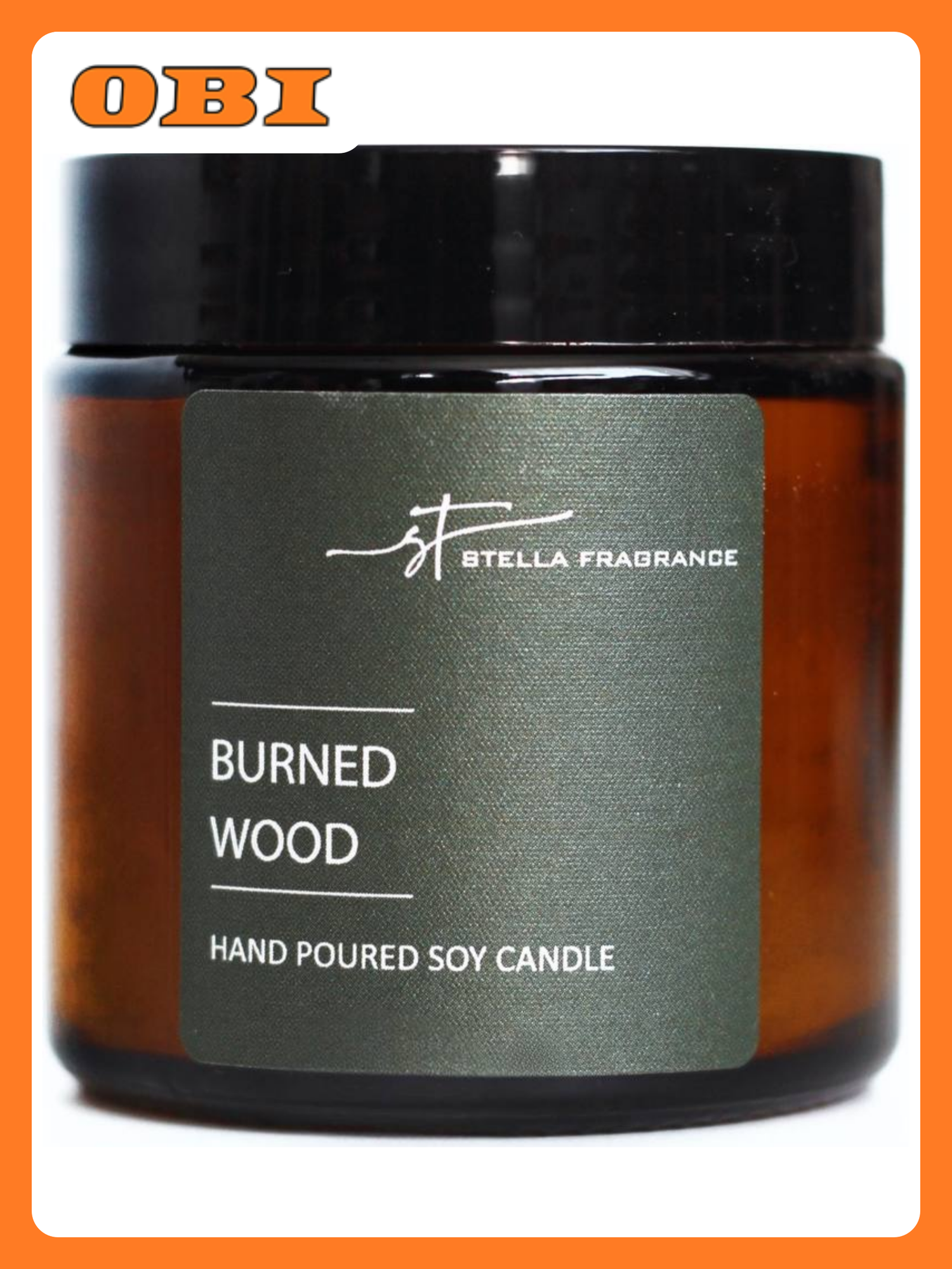 Свеча Stella Fragrance Burned Wood  индийский сандал  цилиндрическая  90 г